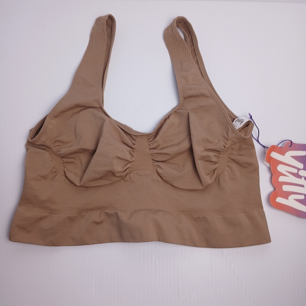 Yitty Nearly Naked Shaping Midi Bra 5X Taupe Ruched Seamless MD2250597 NEW - Picture 3 of 7